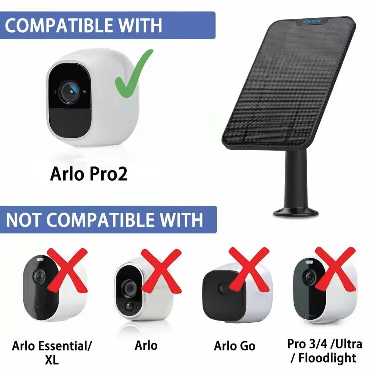 4W Solar Panel Charging for arlo pro 2,Power Cable wall Mount not for arlo pro