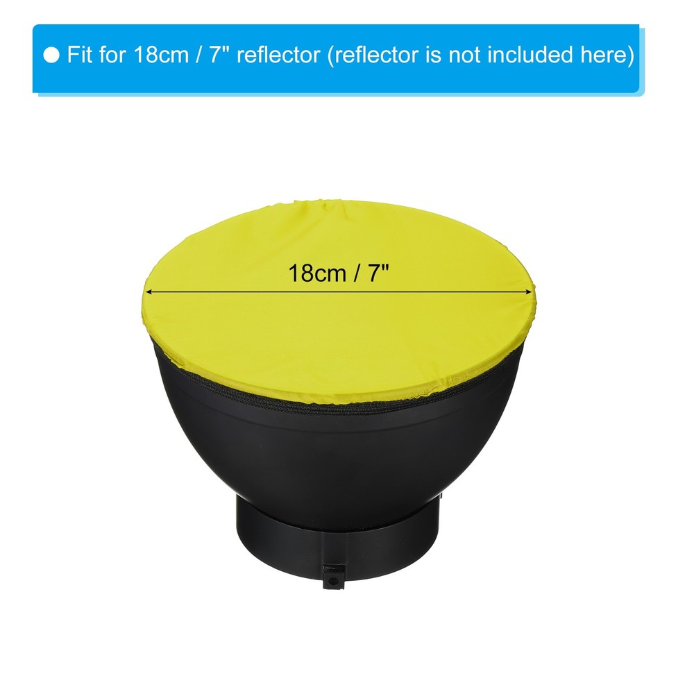 4pcs 7" 18cm Soft Diffuser Lamp Cover Light Strobe Reflector Lamp Sock Yellow