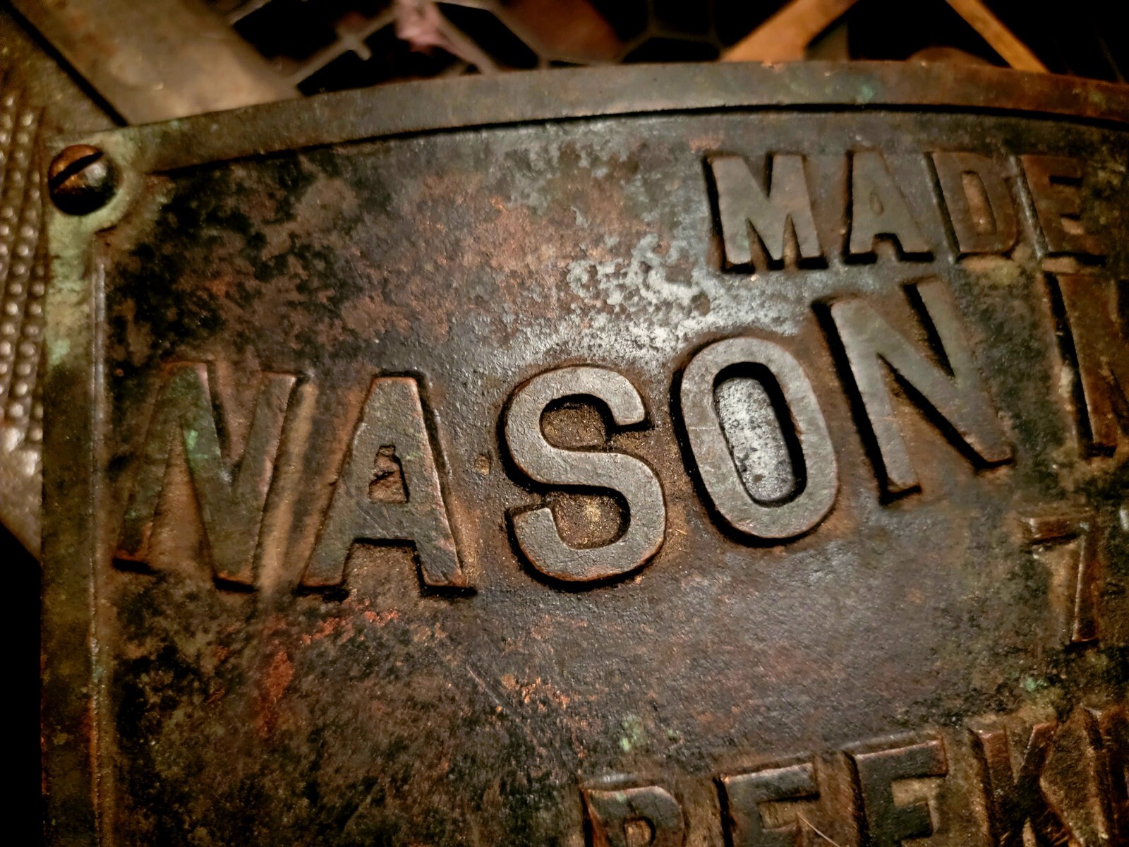 Antique Joseph/Carleton NASON M'F'G Early NYC Steam Makers Plaque