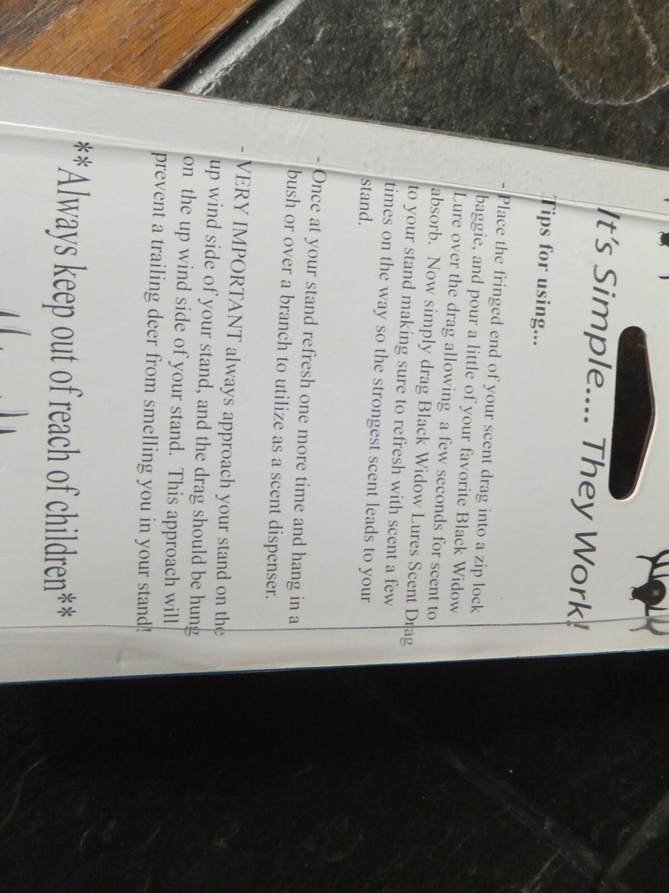 New Packaged Black Widow Widow Maker Scent Drag