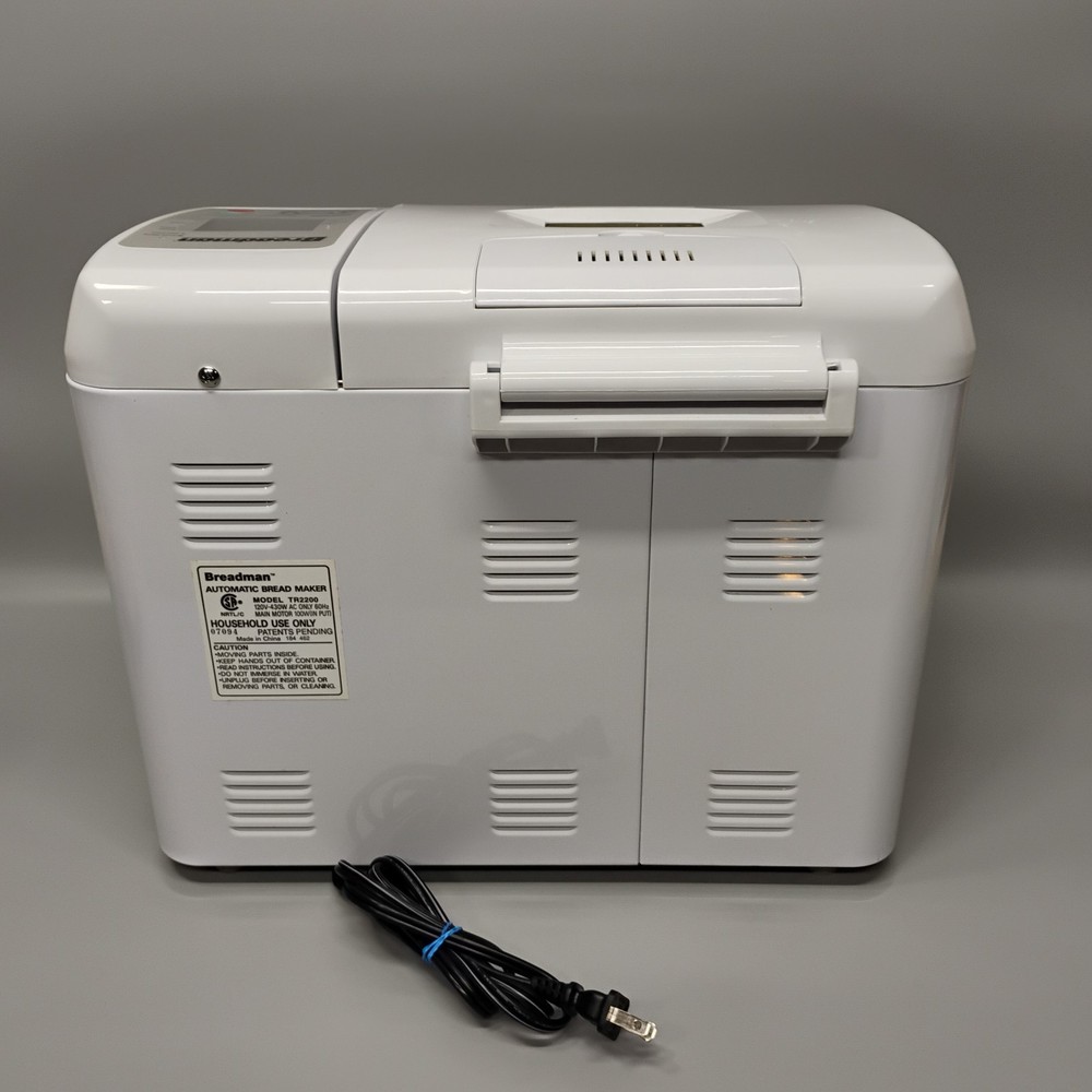 Breadman TR2200C Automatic Programmable Bread & Dough Maker Machine Tested Works