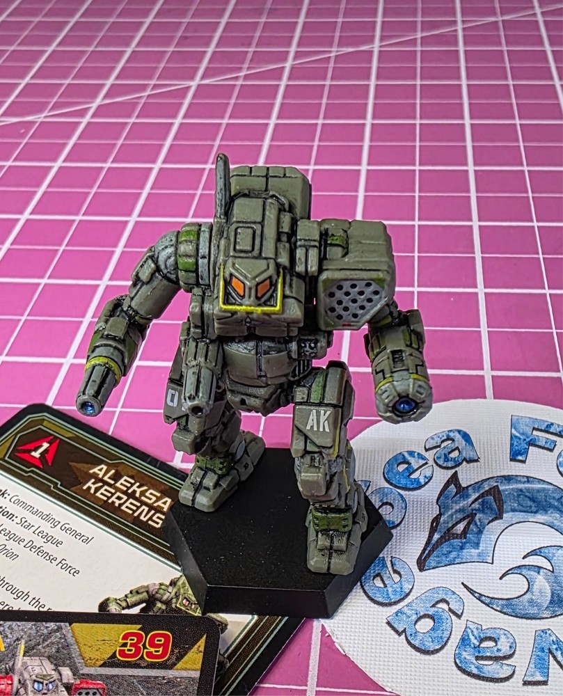 BattleTech Prepaint Orion Mech -- Star League Command Lance + Cards