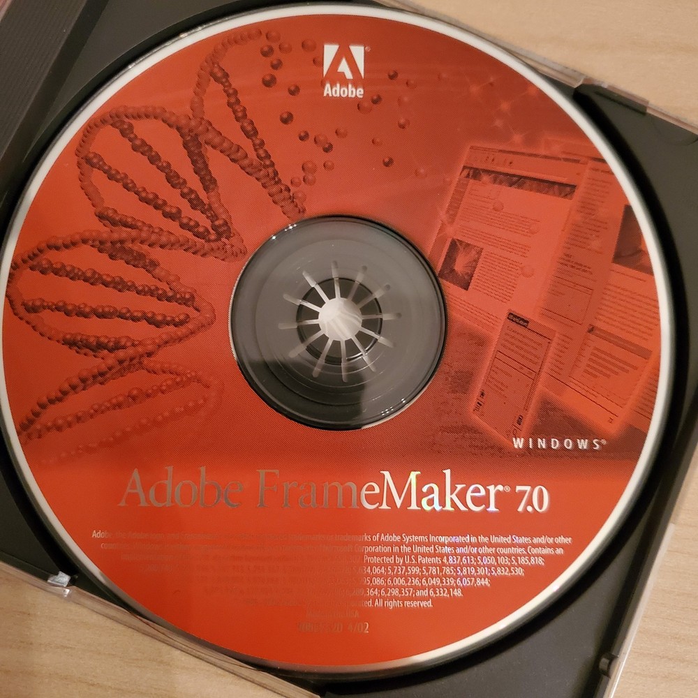 Adobe FrameMaker 7.0 for Windows & Serial Number
