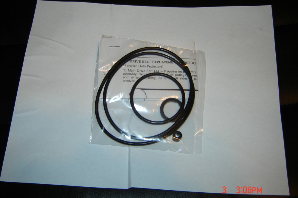 WARDS 852 Projector Belts  & Install Instructions, 2 Belt ,2 Tire Set.