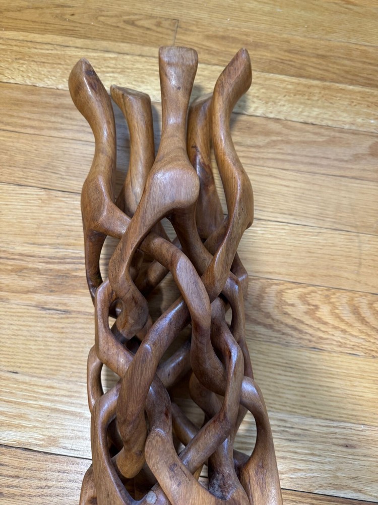 SAUDI Coffee Table.Mid Century Modern•Spider Web Folding/Interlocking Wood