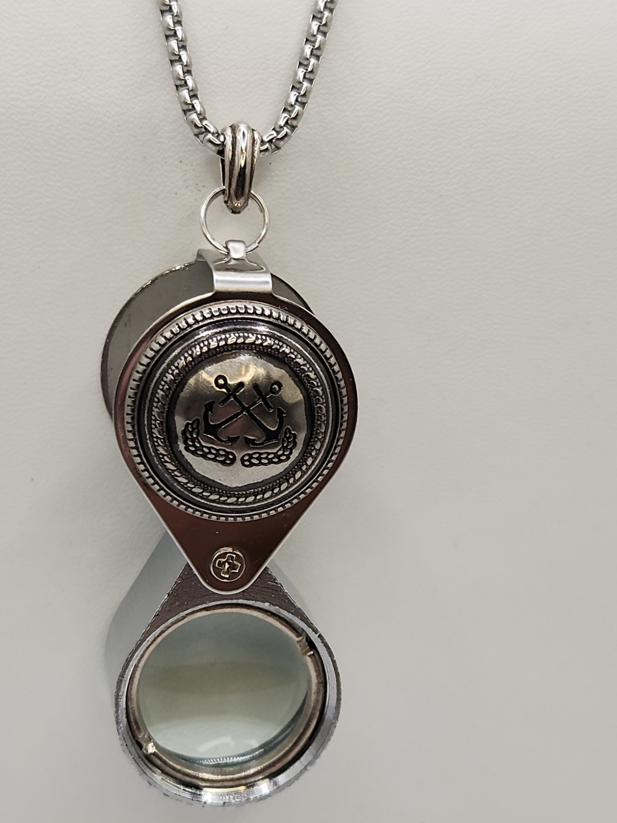30× Jewelers Loupe Necklace Magnifier Loop Magnifying Glass Jewelry Nautical
