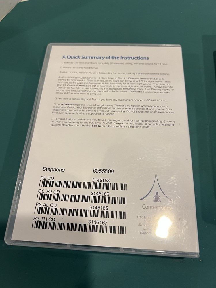 Holosync Purification Level 2 Original 5 Discs + Bonus Alpha Theta Discs