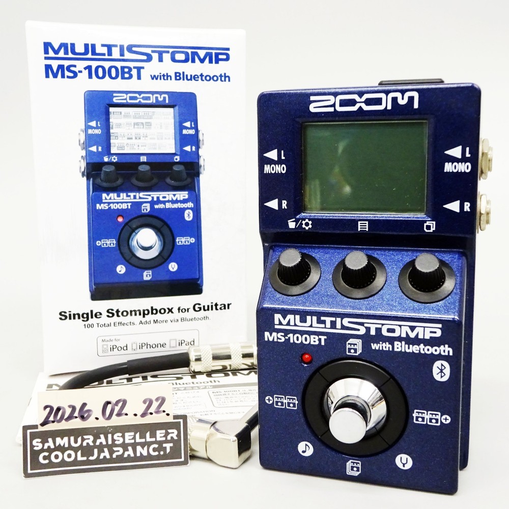 ZOOM MS-100BT MULTI STOMP with Bluetooth Guitar Multi Effect Pedal Japan Used