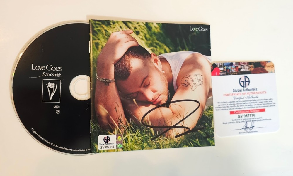 Sam Smith Autographed Signed CD Love Goes  Global Authentics COA