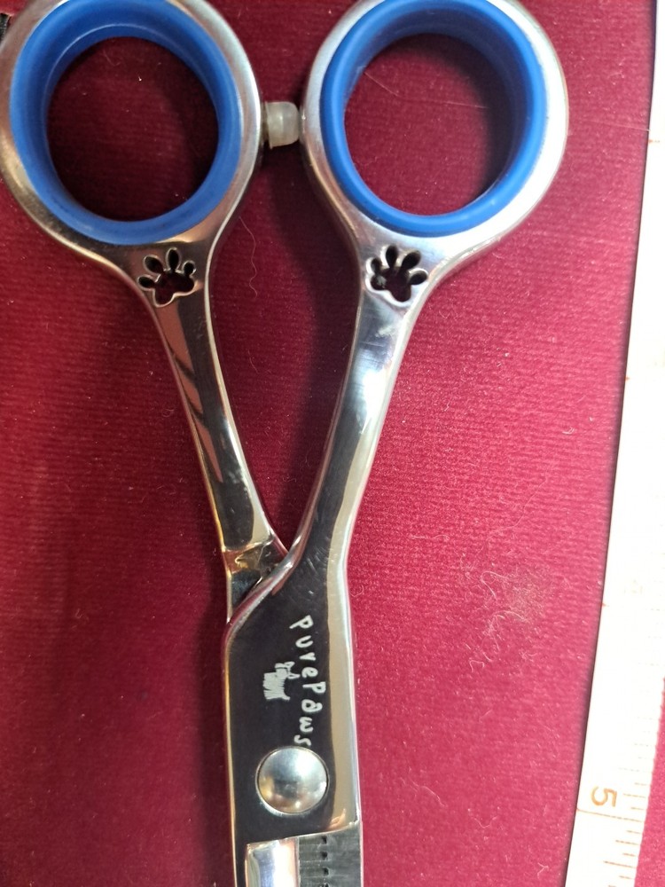PurePaws dog thinning shears with adjustable screw and Replaceable Blades 6.5 "