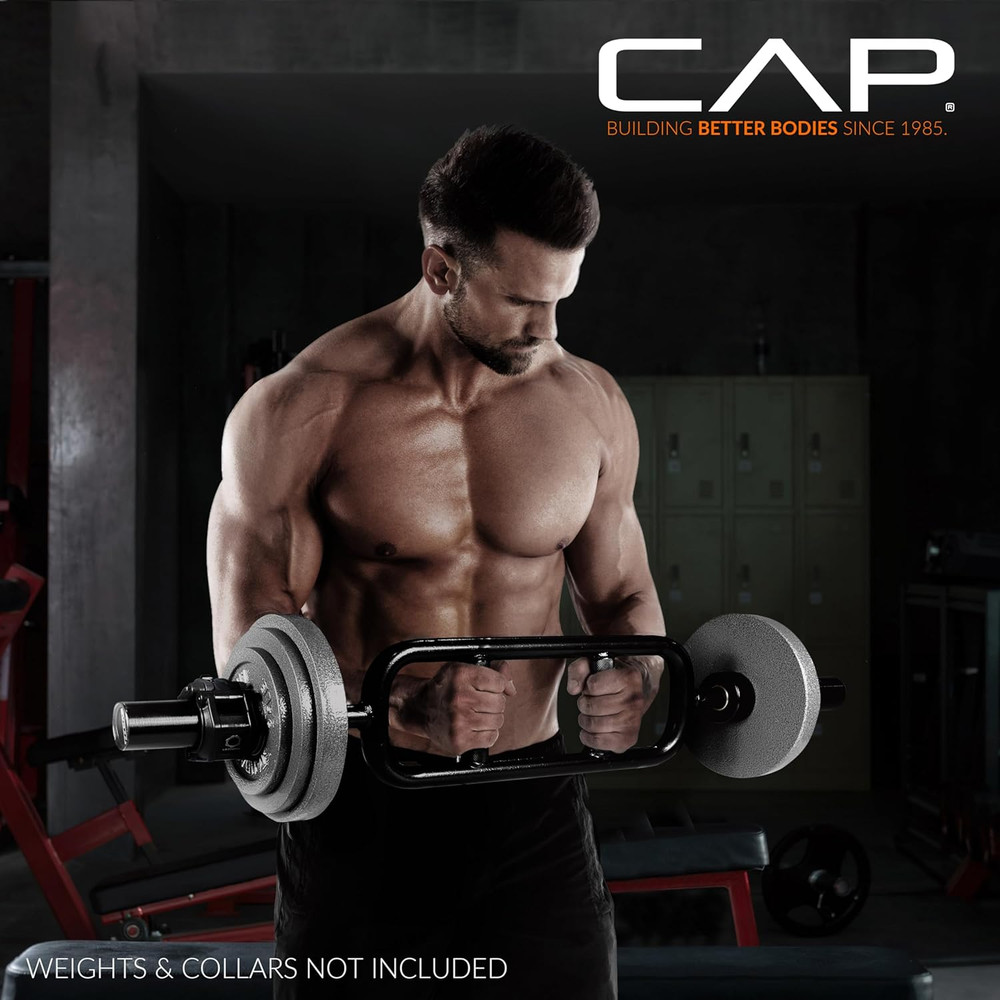 CAP Barbell 2' Solid Olympic Triceps Bar, No Collars, Black (New Version) (OBIS-