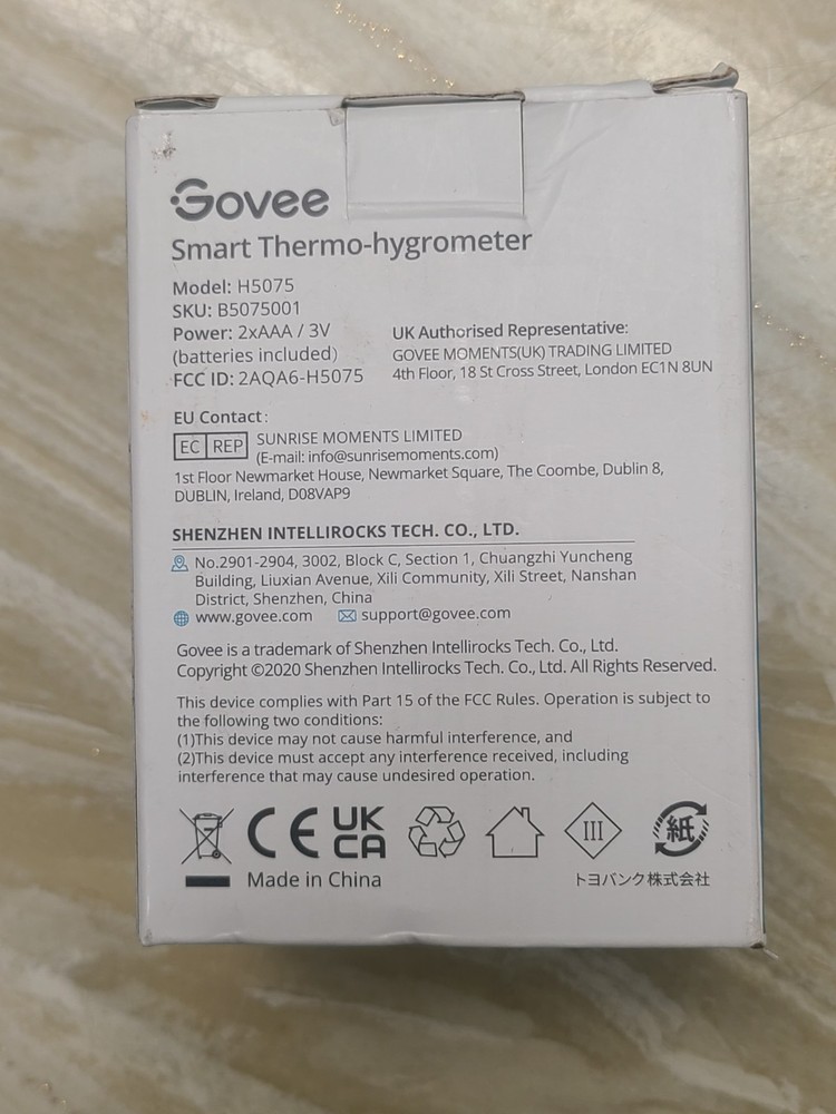 Govee Bluetooth Hygrometer Thermometer 2 Pack with Large LCD B