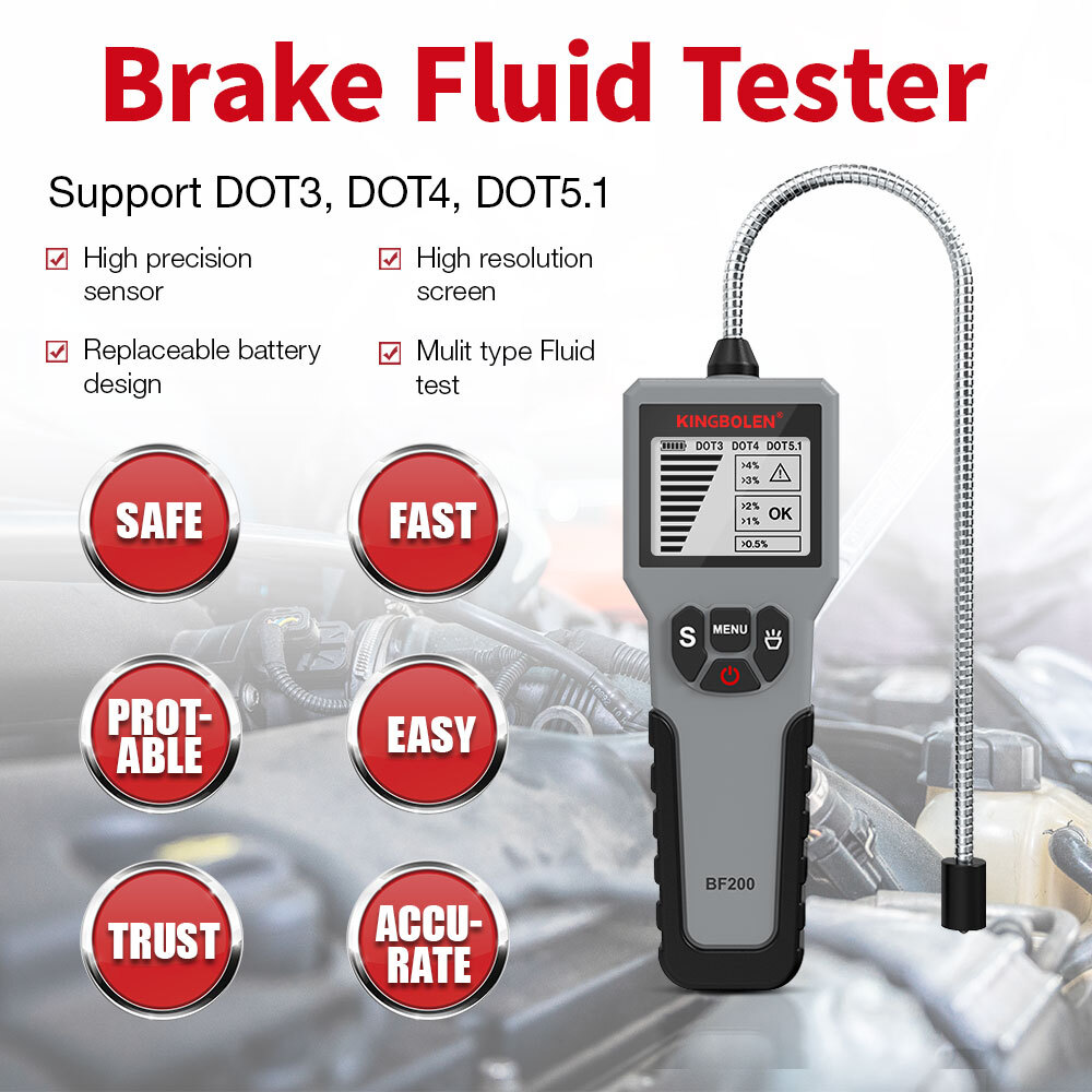 LCD Car Brake Fluid Tester High Precision Detector Analyzer DOT3 DOT4 DOT5.1