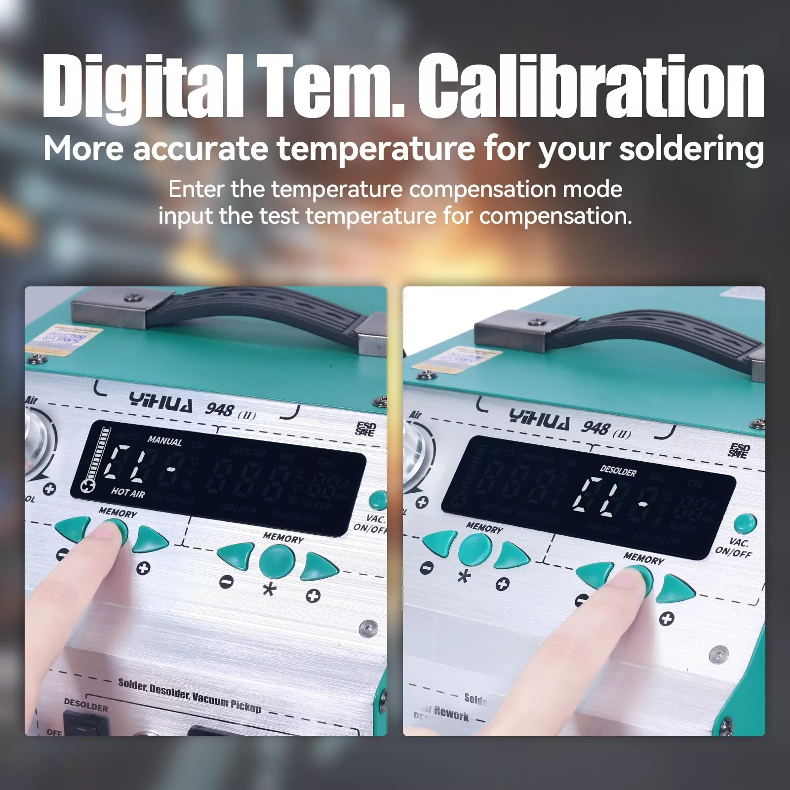 YIHUA 948-II 4-in-1 780W Hot Air Digital Display Desoldering Rework Station