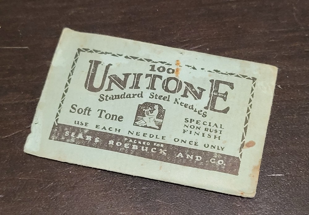 Vintage Gramophone phonograph needle packet Empty Unitone