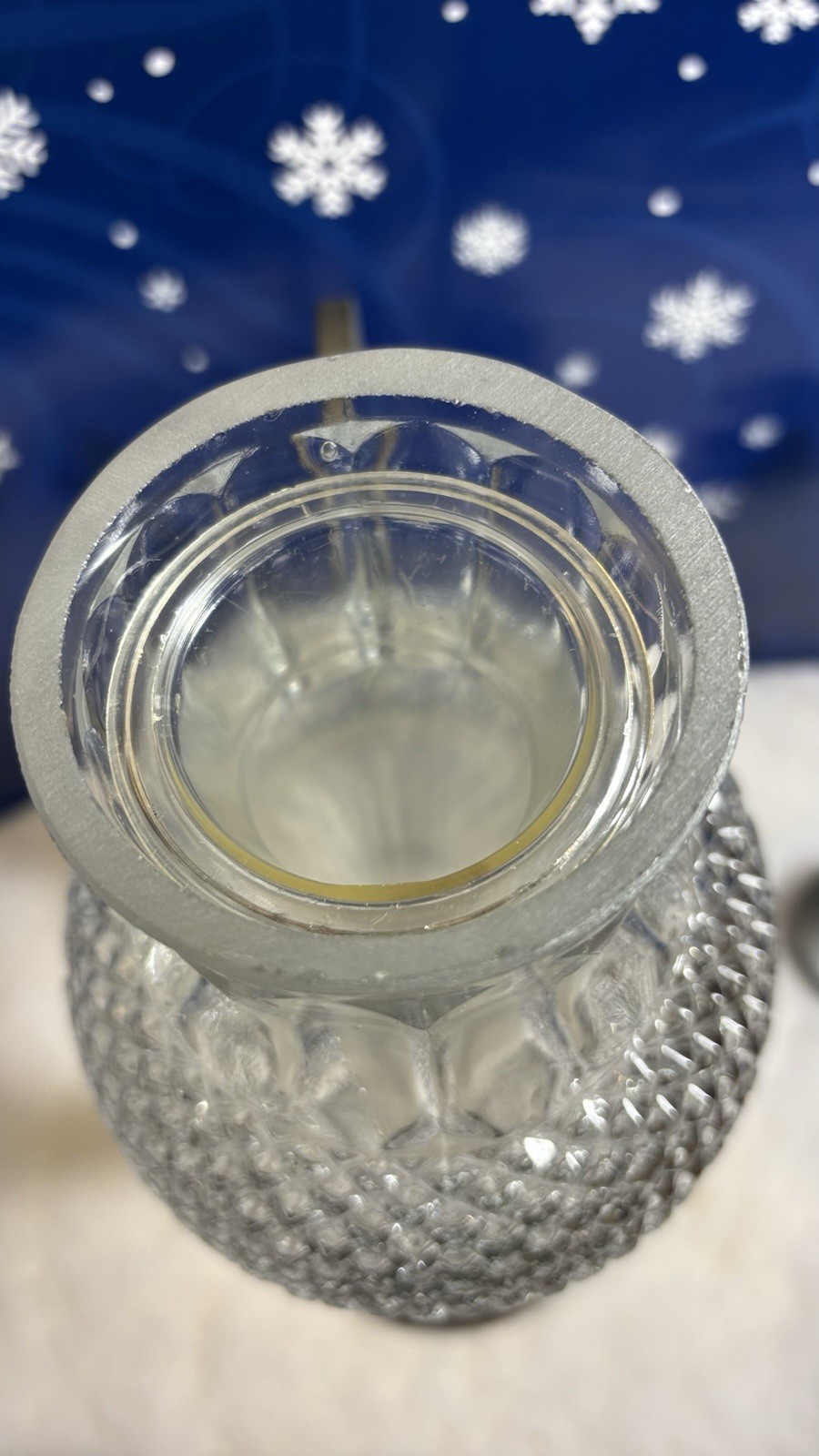 Italian Wine Aerator Dispenser - Crystal Glass w/Grapevine Wrought Iron Stand