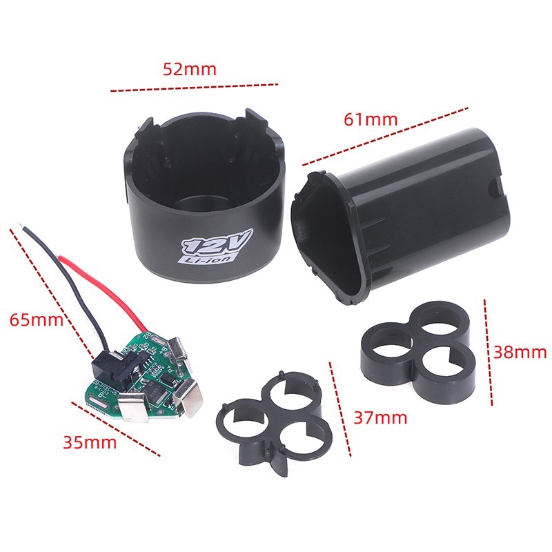 Battery Protection Board BMS 18650 Lithium Box Circuit Pack Shell Case Bracket