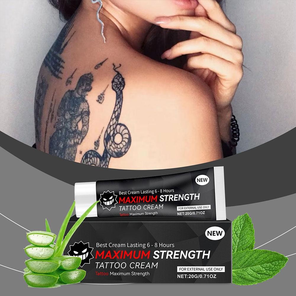 Tattoo Numibing Cream Gel 20g - Up to 6 Hours Extra Strength for Tattoos US