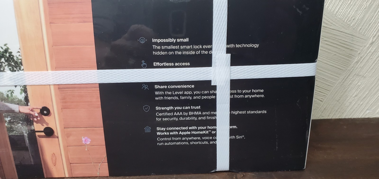 Level Lock Smart Lock Touch Edition Smart Deadbolt Keyless Entry, Black - SEALED