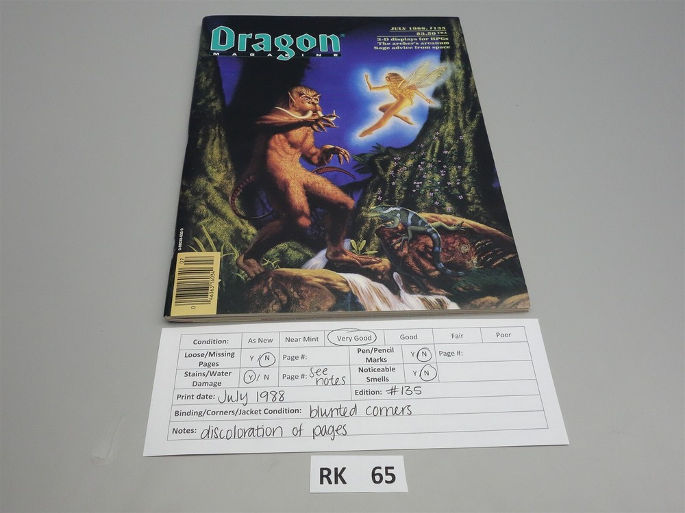 Dragon Magazine: Issue # 135 (TSR)