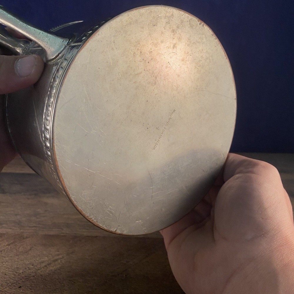 Manning Bowman Water Pitcher Teapot Decorated Silverplate Lidded