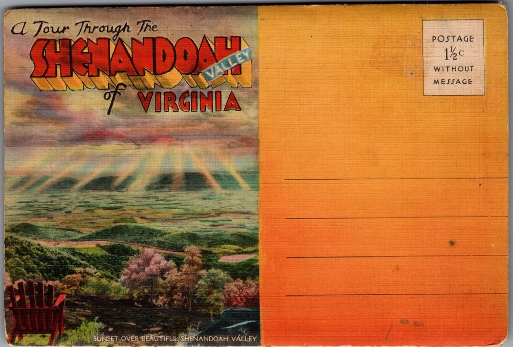Postcard Folder Shendoah Valley Virginia