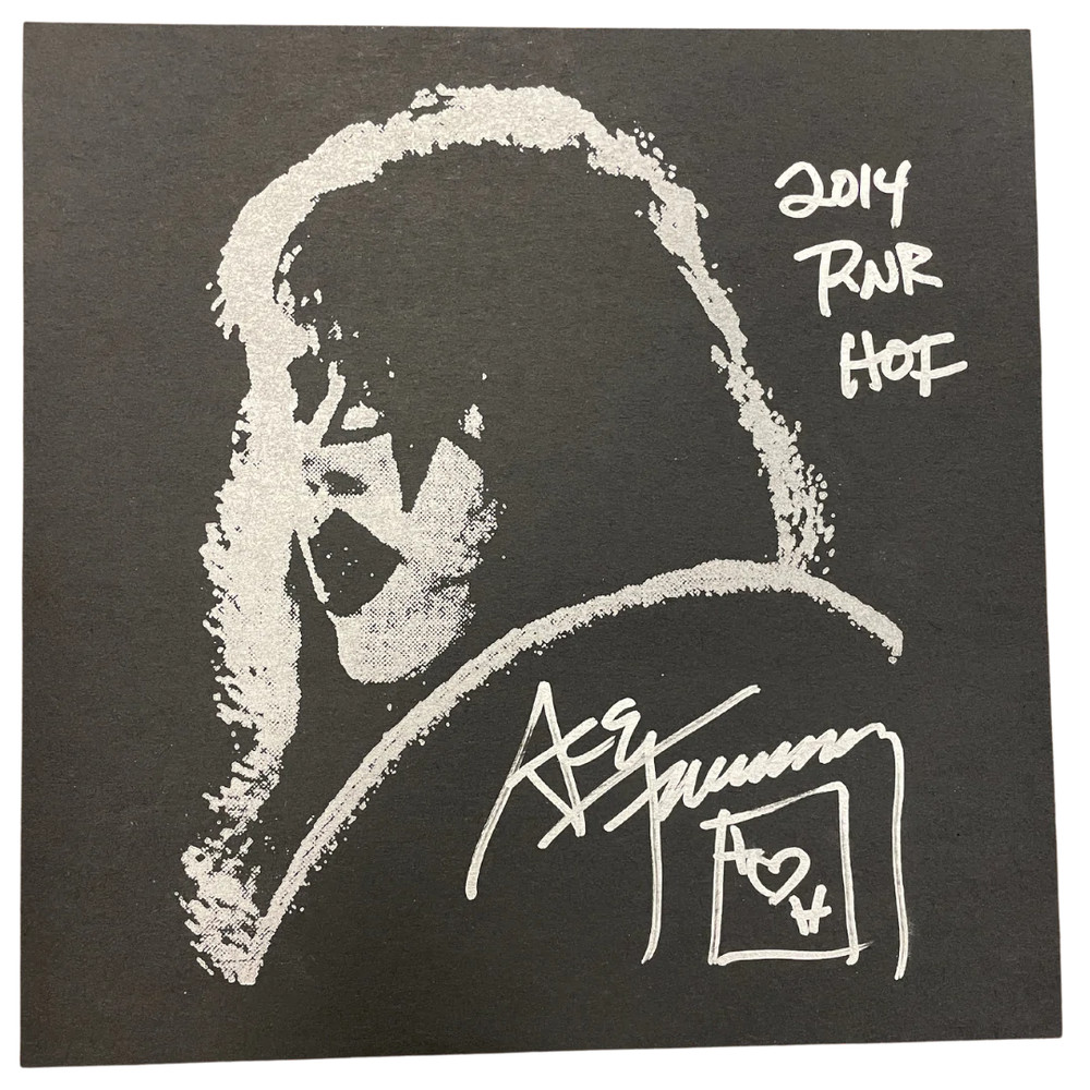 Ace Frehley Autographed & Inscribed Custom Letterpress Print KISS Signed Auto