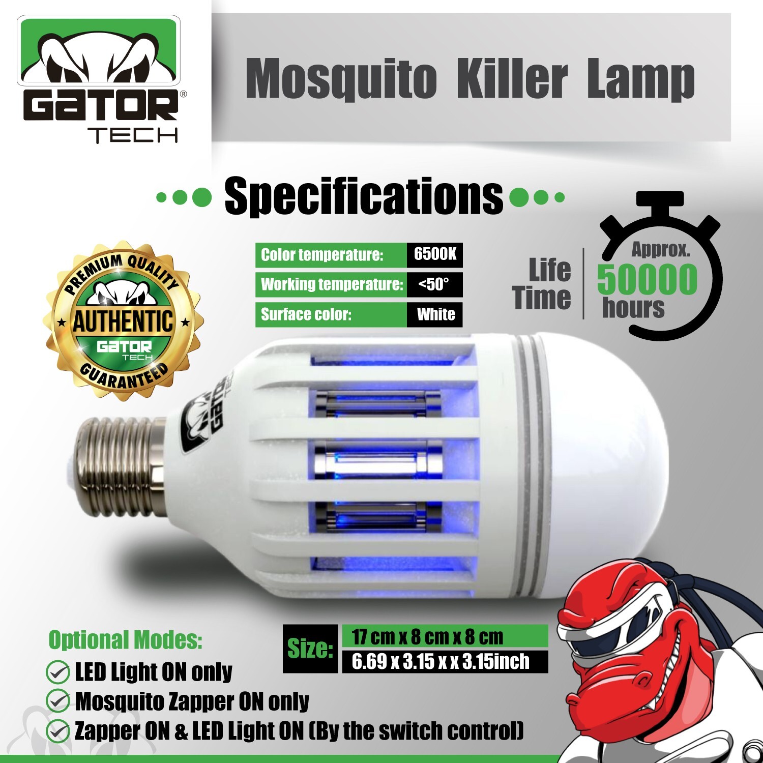 Insect Bug Mosquito Zapper Light Bulb Fly Trap Killer Indoor Outdoor UV Led Lamp