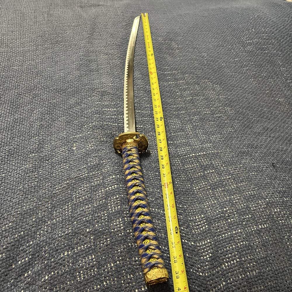 SAMURAI SWORD BLUE W/ CURVED HANDLE 40.5 “