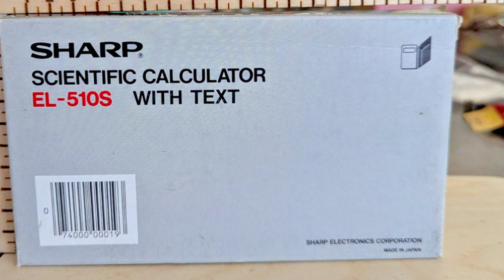 Sharp EL-510S Scientific Calculator 8-Digit Solar Thin With Text Comprehensive A