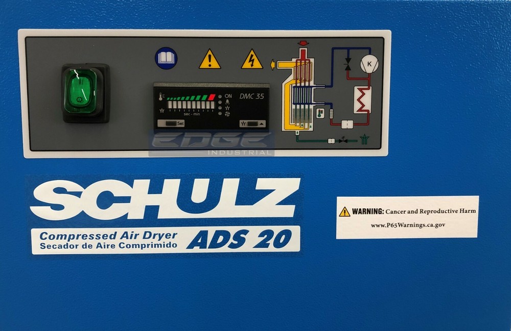 SCHULZ 20 CFM REFRIGERATED COMPRESSED AIR COMPRESSOR DRYER 115V, COMPLETE KIT