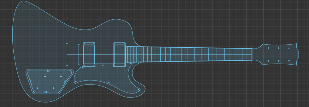 Gibson RD 25.5" Scale Full Template Set 0.50" MDF