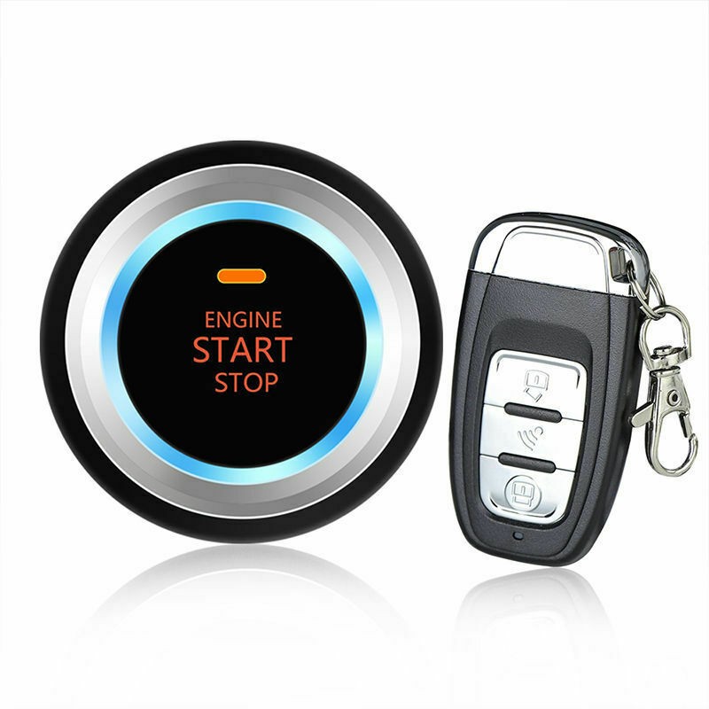 Car Alarm System Security Vibration Alarm Engine Starter Push Button Remote Kit
