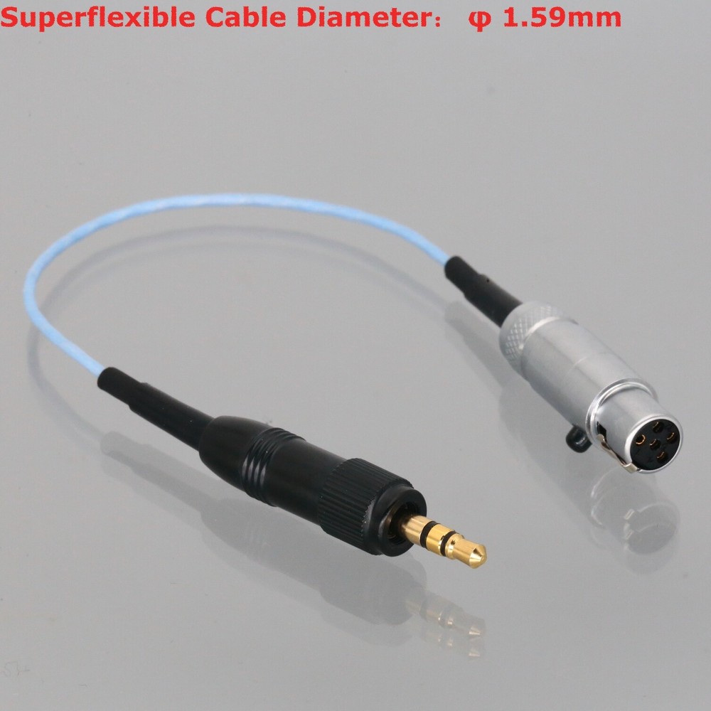 Mini XLR TA5F 5P Female to Push-Pull 3.5mm TRS Plug Cable Transmitter Body-Pack