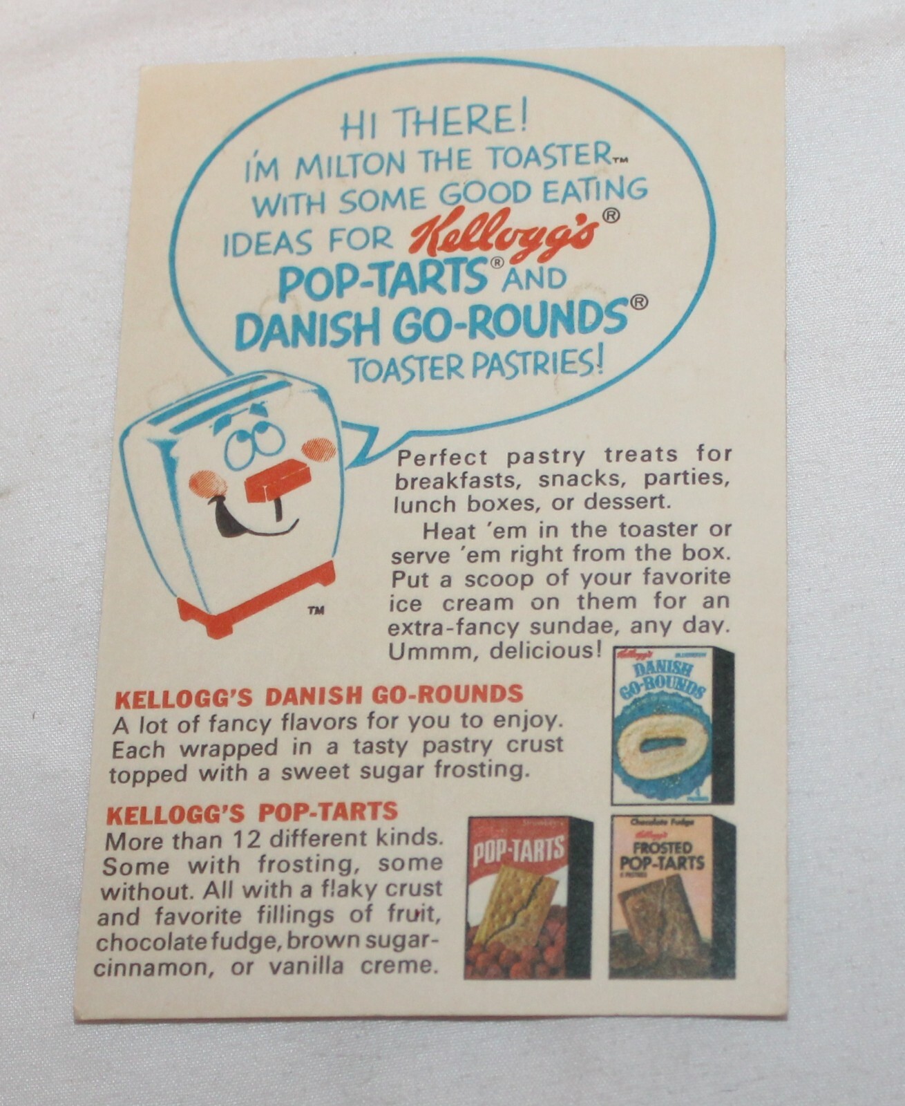 VTG Kellogg's Cereal Premium 1971 Shooting Gallery Game Spot o Gold Card