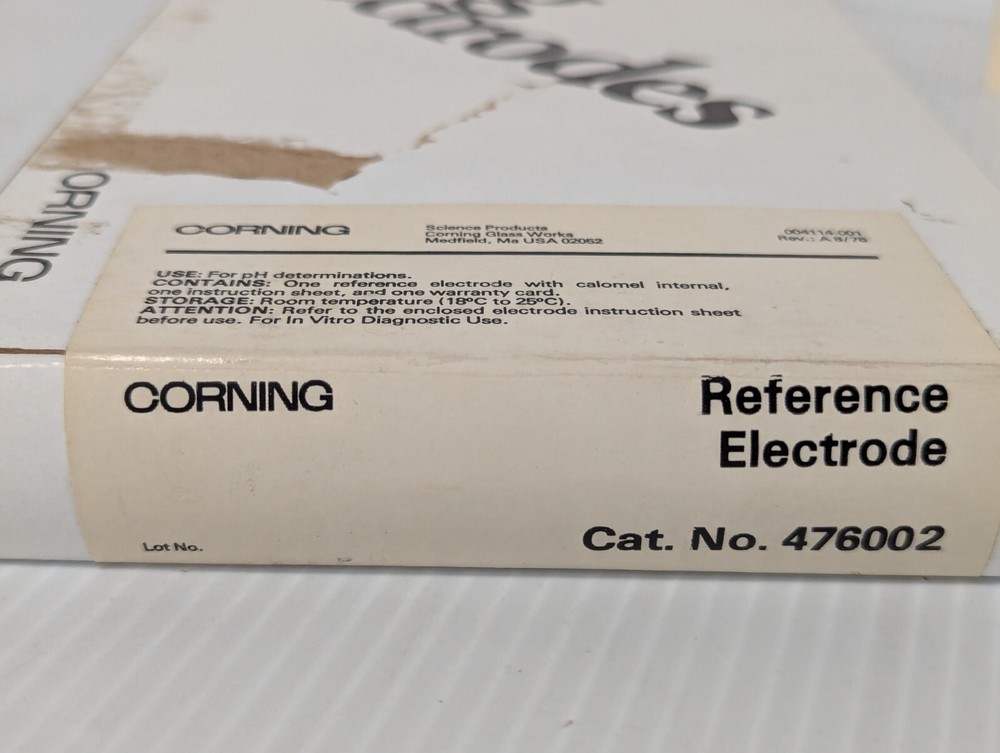Corning Electrodes 476002 Ph Probe Sensor + Returns