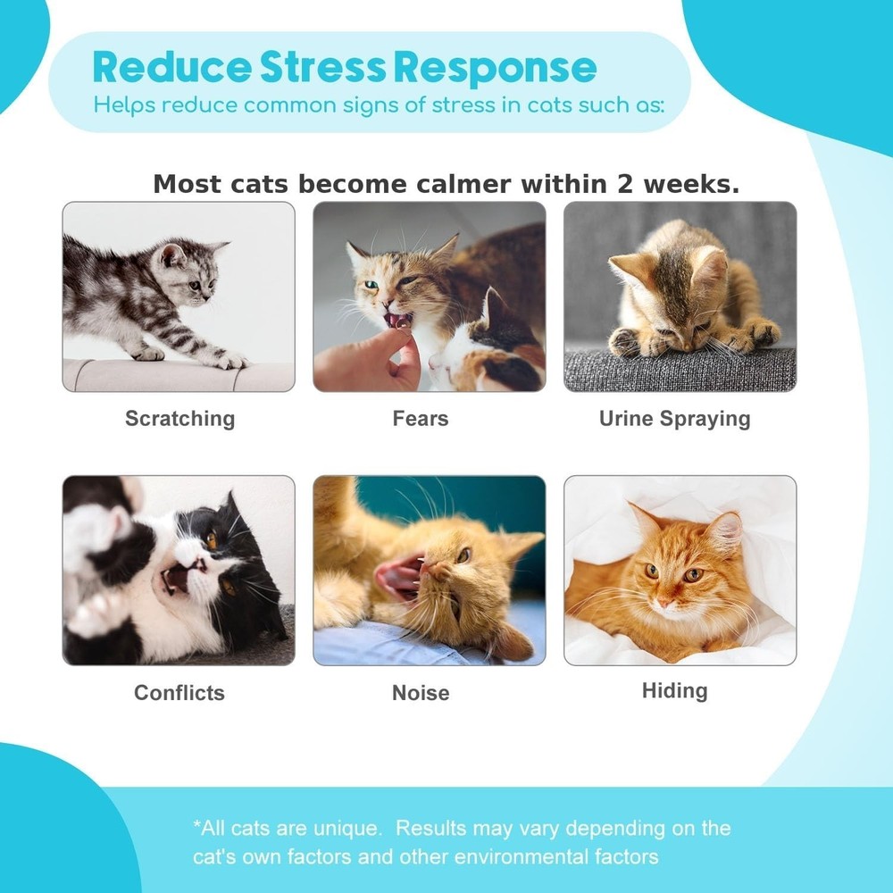 Duasdne Cat Calming Diffuser 2 Pack Multi Cat Pheromones Diffuser Helps Calm Cat