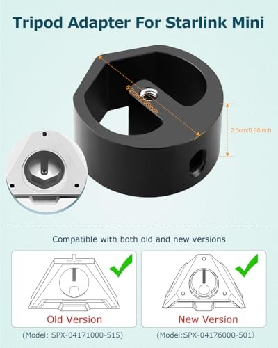 2025 Version Starlink Mini Clamp Mount Adjustable for Starlink Mini Pole Mount