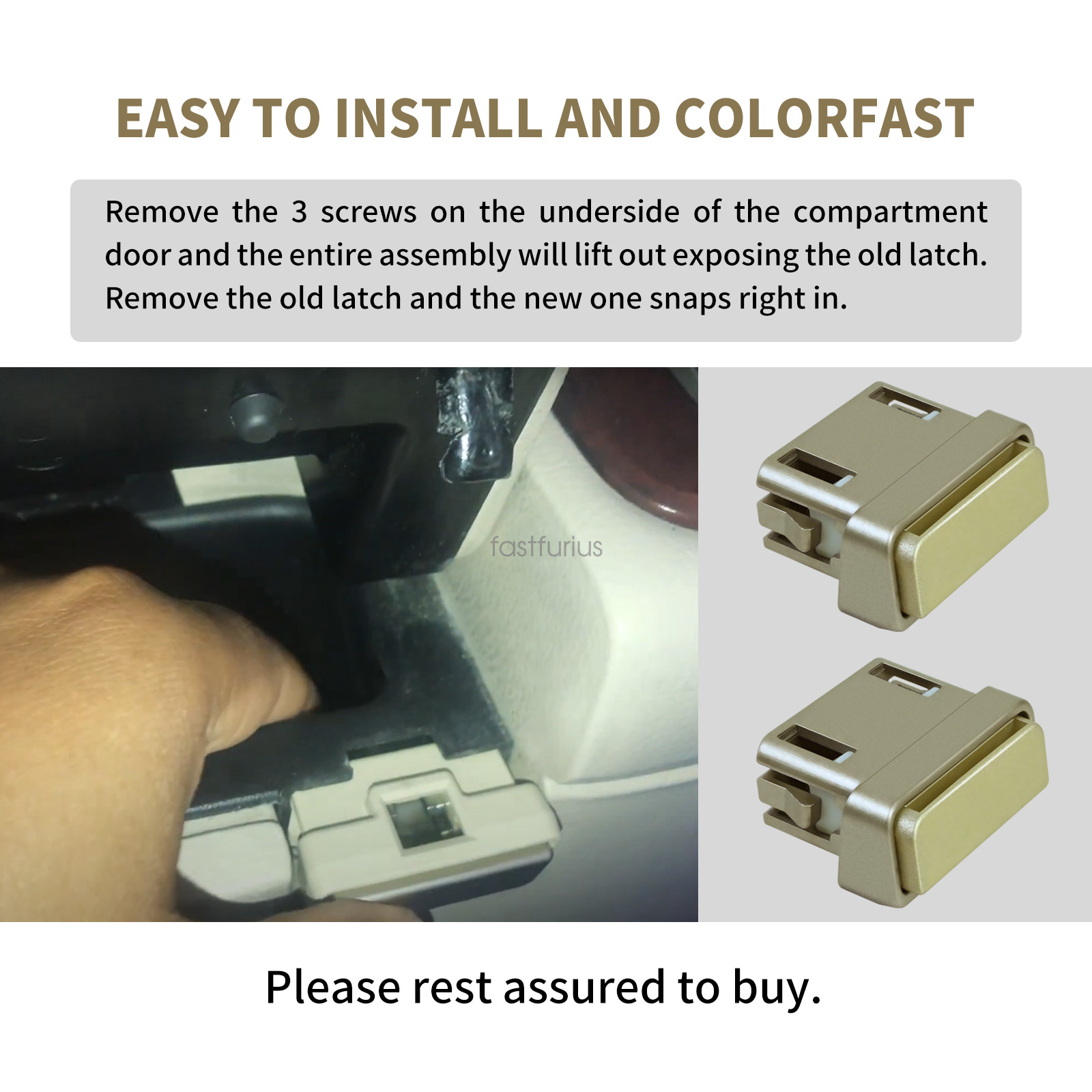 2 pack Arm Rest Latch For 03-11 Lincoln Town Car Door Compartment Release Button