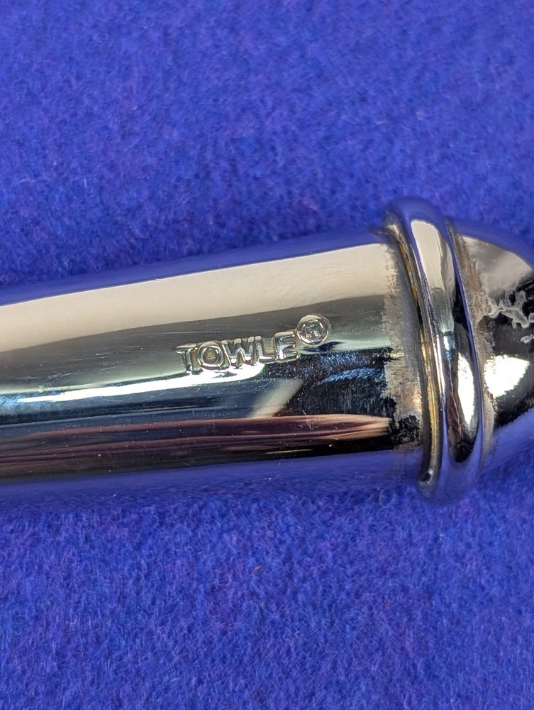 Towle Silver Plated Copenhagen Pie/Cake/Lasagna Server With Green Velvet Case