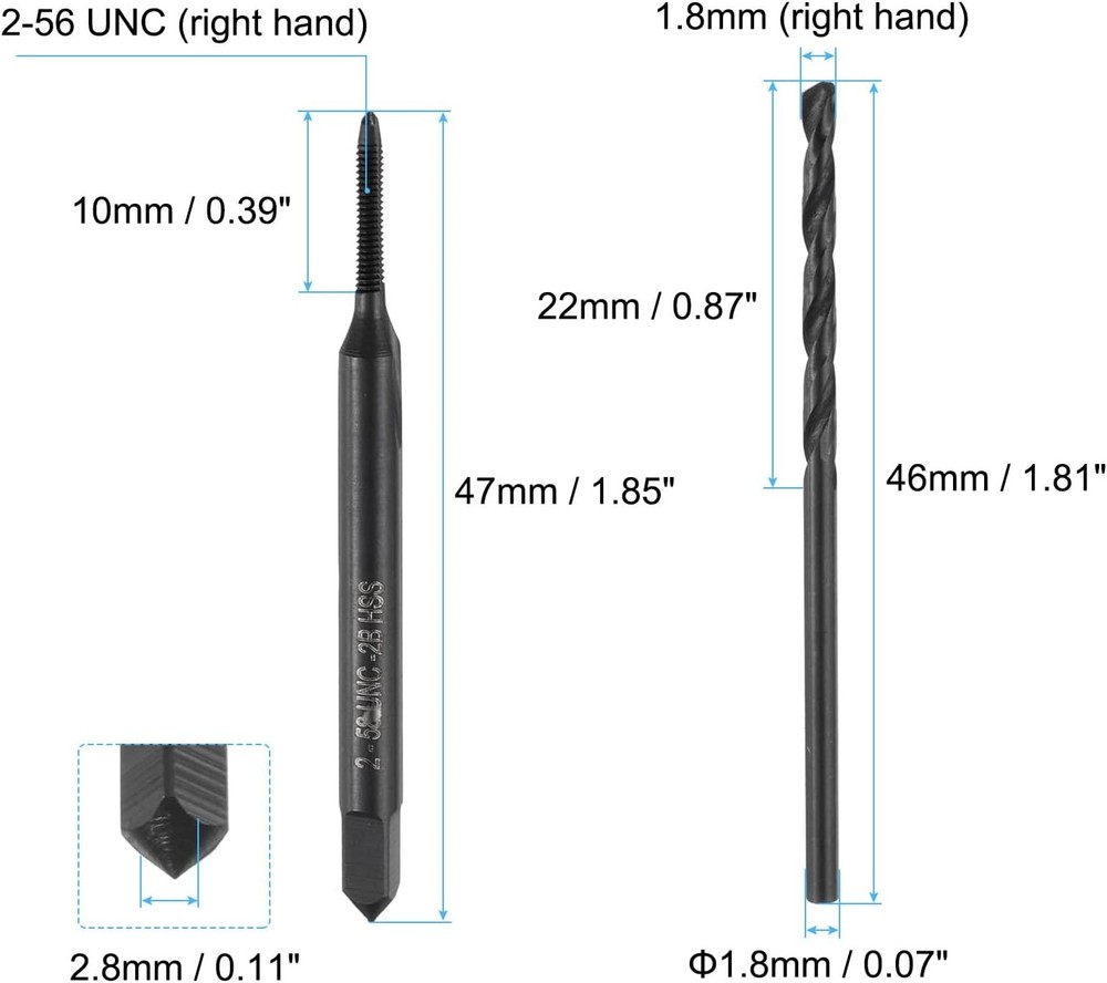 2-56 UNC HSS Tap and Drill Set