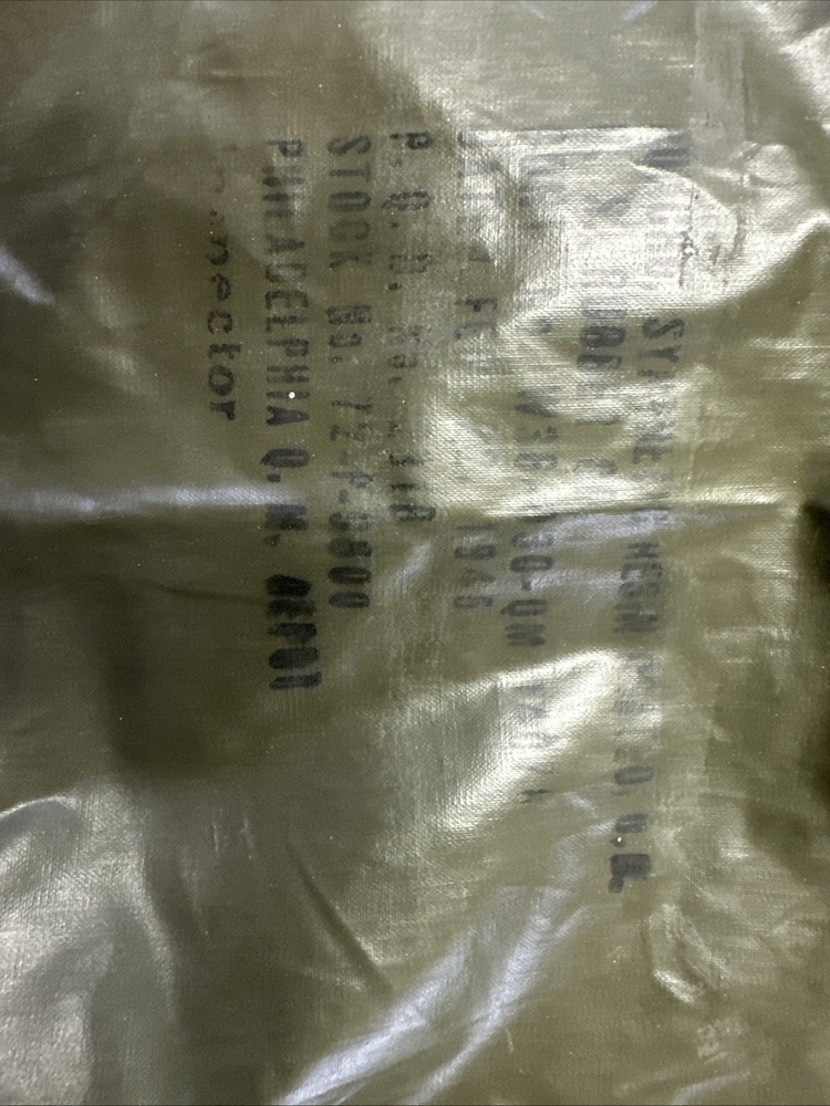 Poncho, Synthetic Resin Coated OD Dated Feb 22, 1945