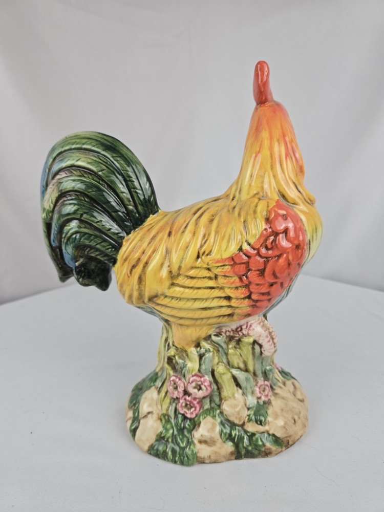 12" Rooster Ceramic Figurine Statue Chicken