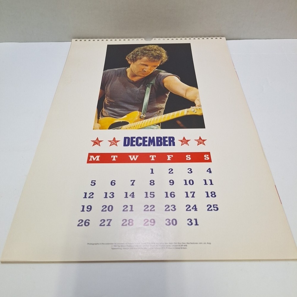Bruce Springsteen 1988 Calendar
