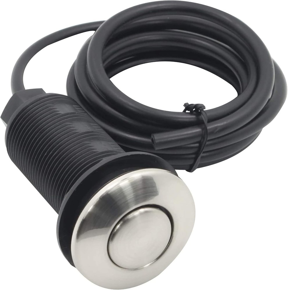 Durable Air Activated Push Button with 45" Hose - Ideal for Thick Countertops