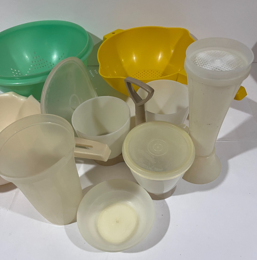 Vintage Tupperware Lot Strainer Colanders and more.