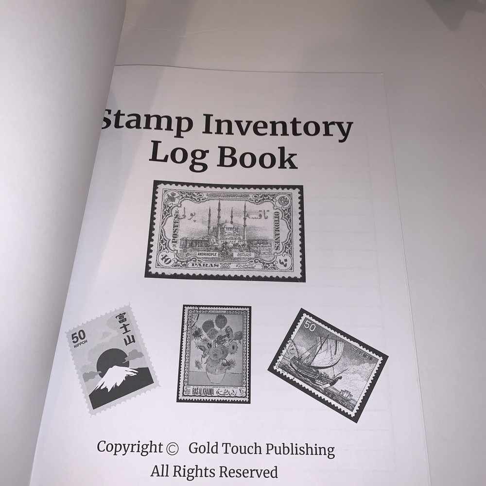 Gold Touch Stamp Collectors Inventory Logbook NEW