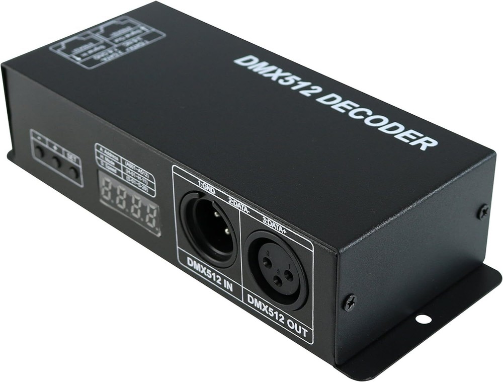 DMX 512 LED Decoder Controller for RGB Tape Strip Light Dimmer Driver