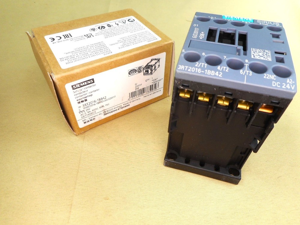 SIEMENS 3RT2016-1BB42 3-pole contactor (NIB)