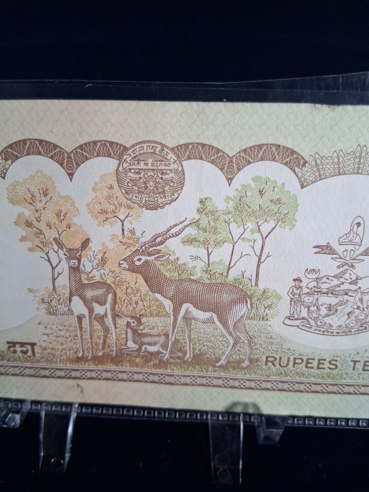 1985 NEPAL 10 RUPEES BANKNOTE A.U